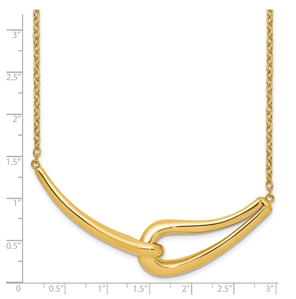 14k Yellow Gold Polished Fancy Necklace