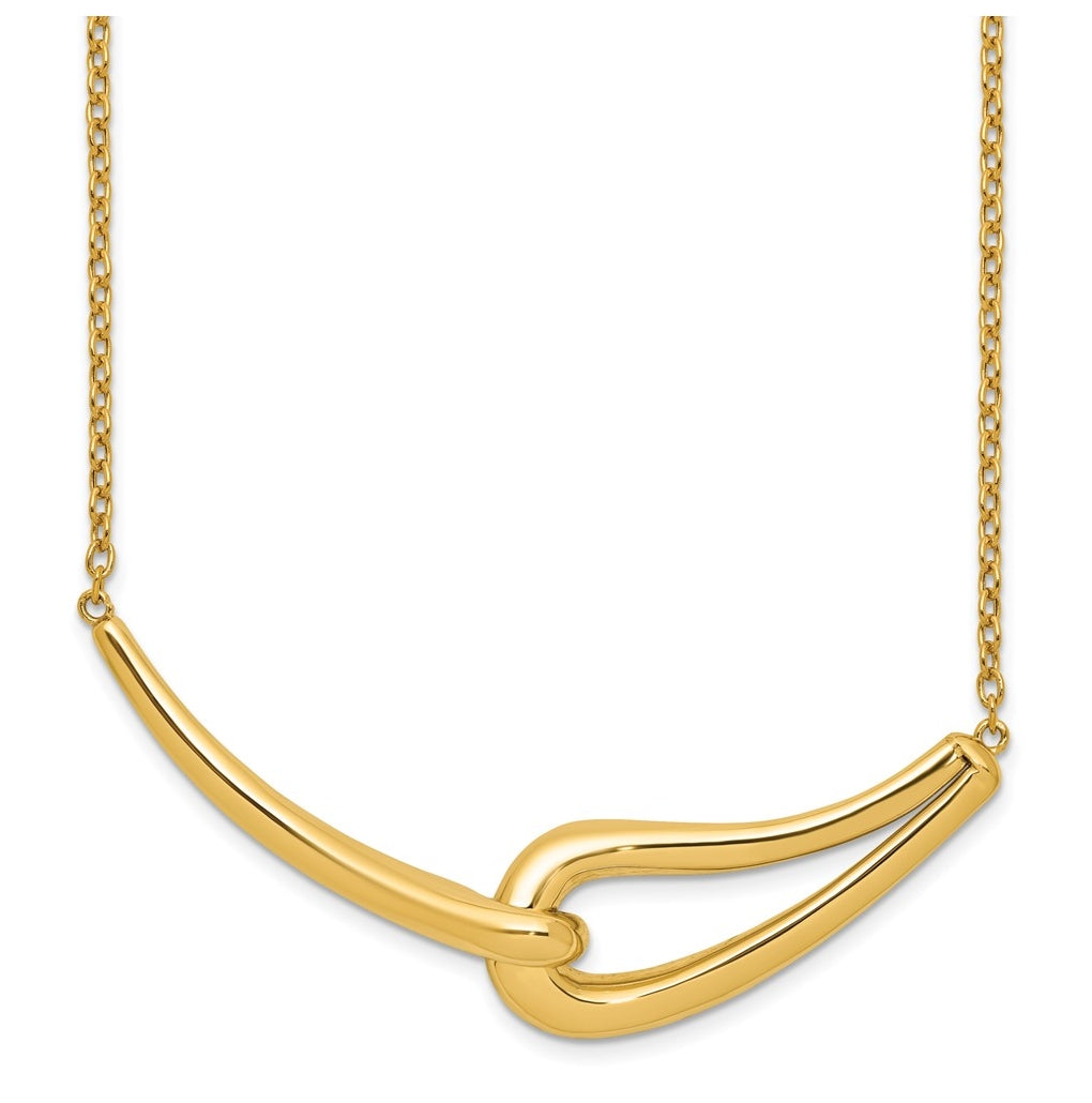 14k Yellow Gold Polished Fancy Necklace