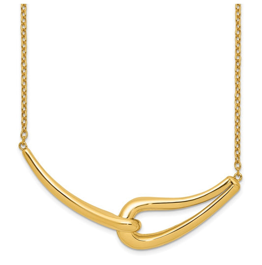 14k Yellow Gold Polished Fancy Necklace