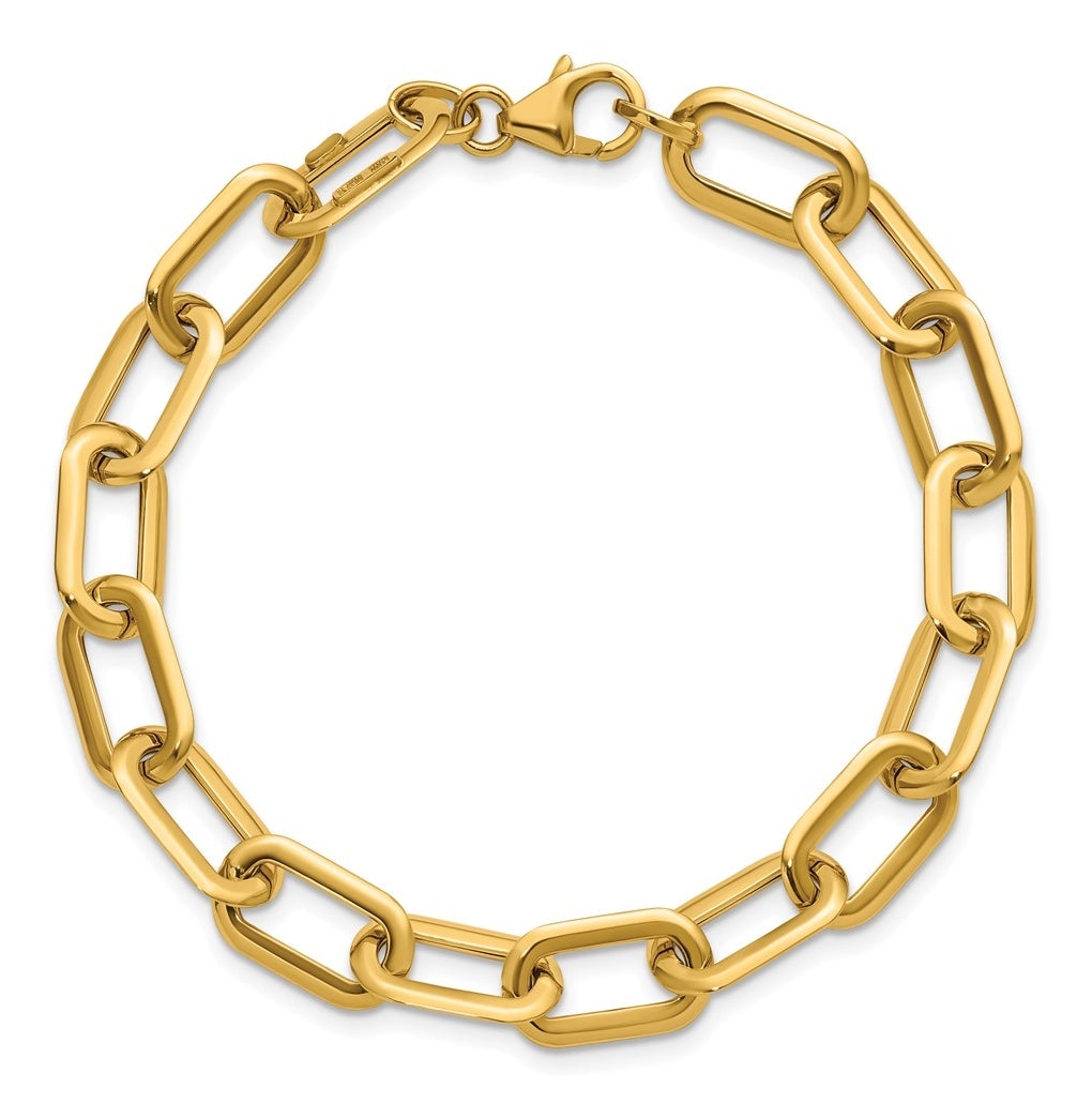 14k Yellow Gold Polished Fancy Link Bracelet