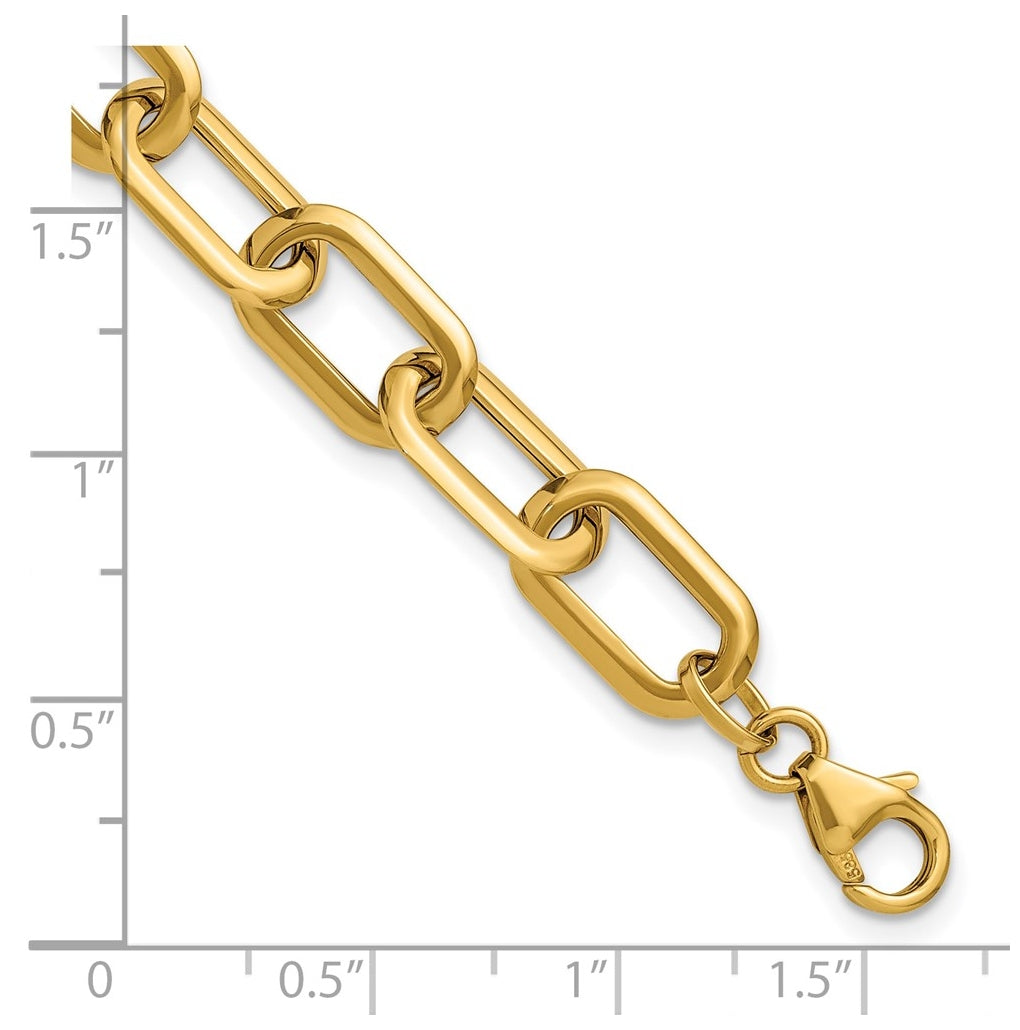 14k Yellow Gold Polished Fancy Link Bracelet