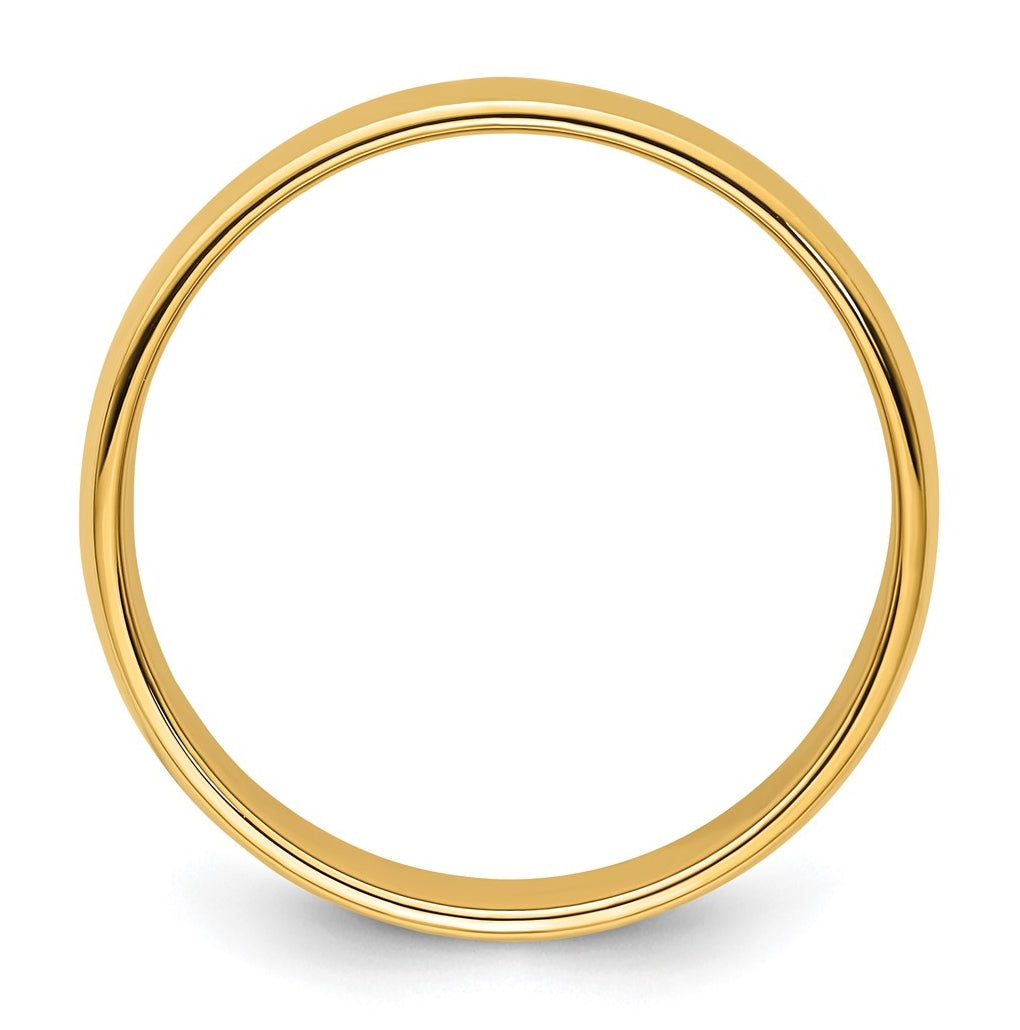 14k Yellow Or White Gold Milgrain Half Round Wedding Band
