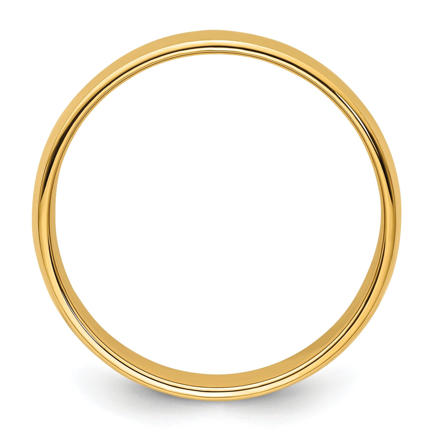 14k Yellow Gold 8mm Milgrain Half Round Wedding Band Size 5