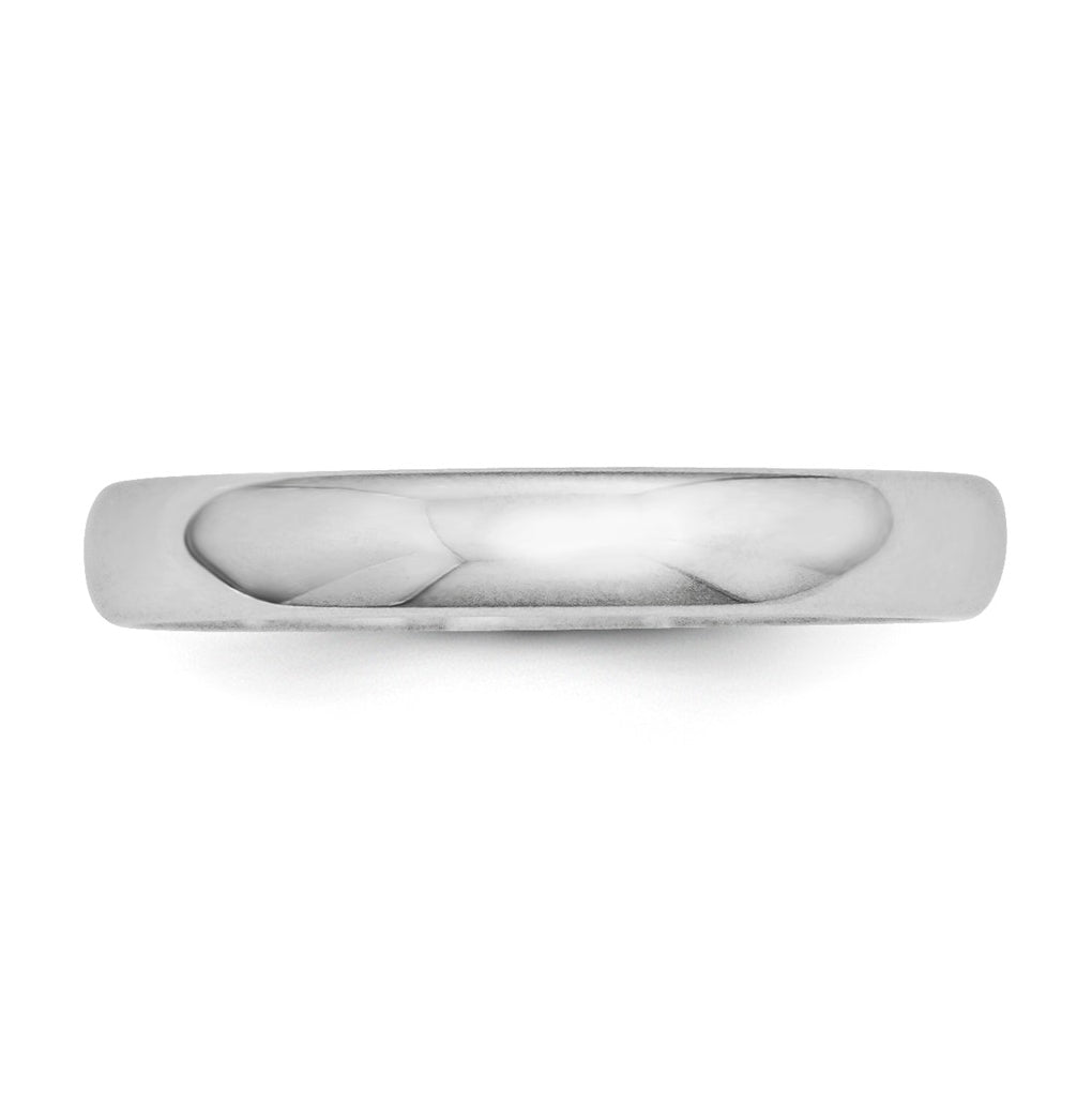 14k Yellow Or White Gold Or Platinum Half Round Wedding Band