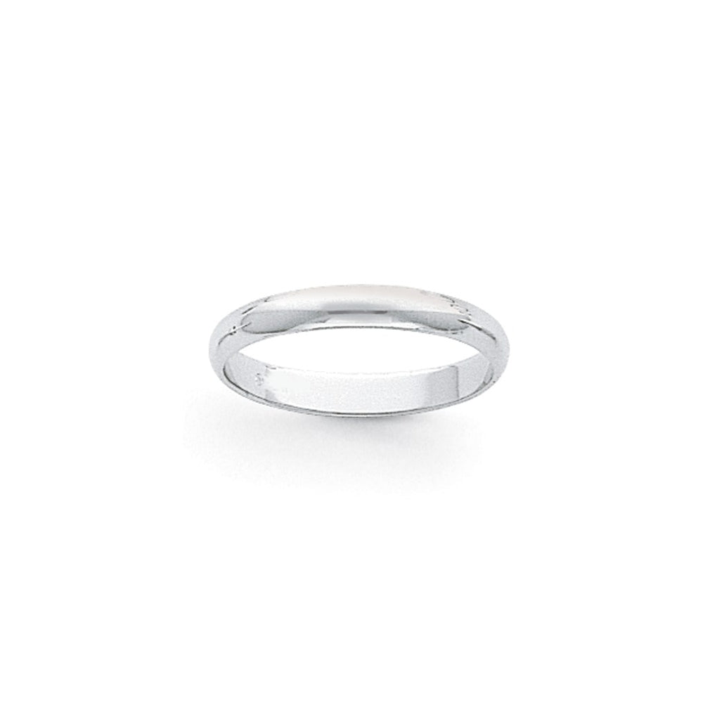 14k Yellow Or White Gold Or Platinum Half Round Wedding Band