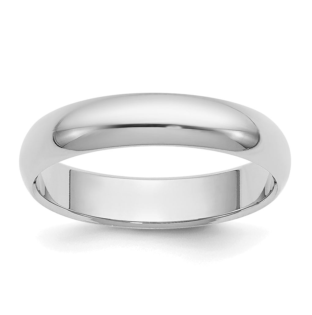 14k Yellow Or White Gold Or Platinum Half Round Wedding Band