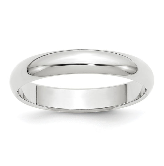 Platinum 4mm Half Round Wedding Band Size 5.5
