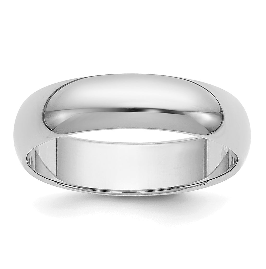 14k Yellow Or White Gold Or Platinum Half Round Wedding Band