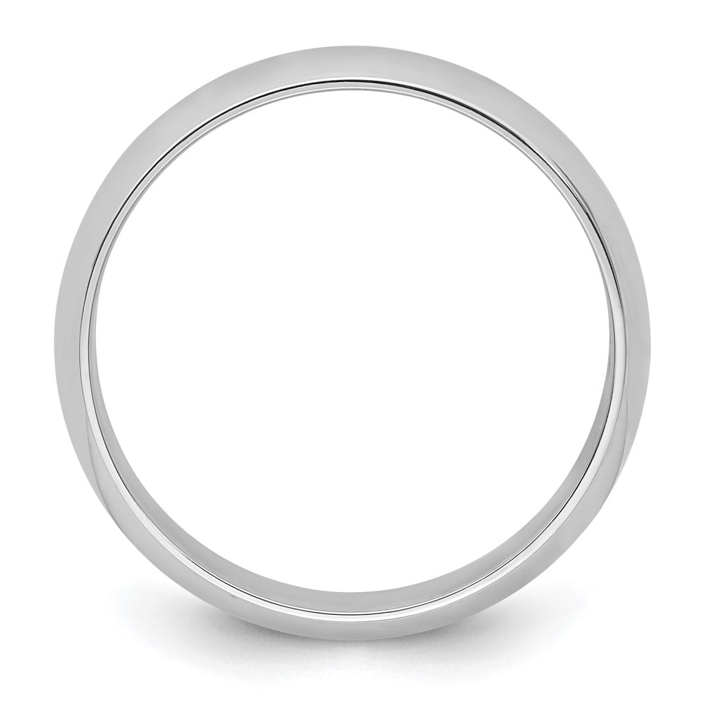 Platinum 6mm Half-Round Wedding Band – Elegant Jewelry Gift for Birthday, Anniversary, Engagement, Wedding