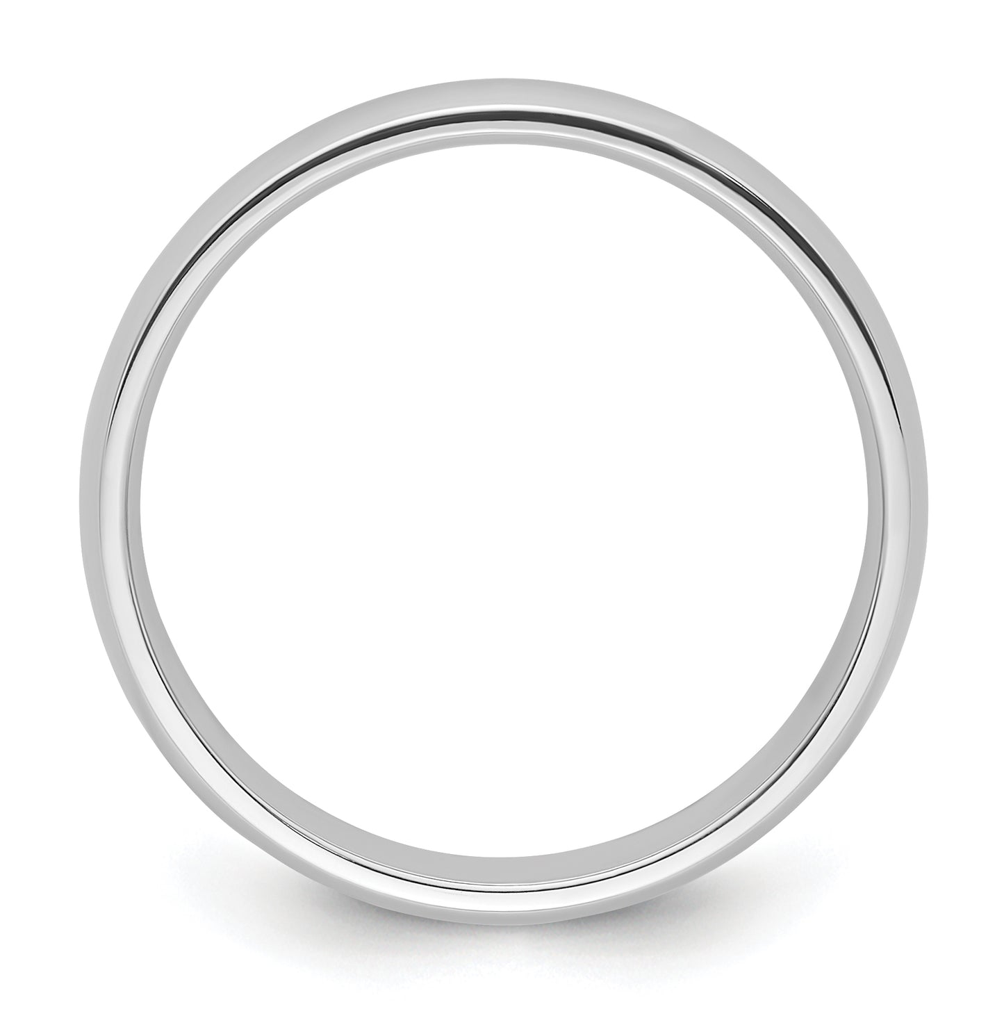 Platinum 4mm Lightweight Comfort-Fit Wedding Band Size 4.5