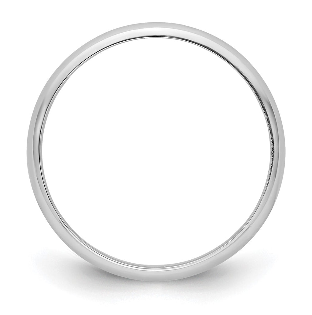 14k Yellow Or White Or Rose Gold Or Platinum Lightweight Half Round Wedding Band
