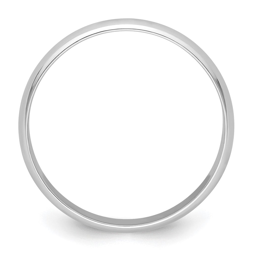 14k Yellow Or White Or Rose Gold Or Platinum Lightweight Half Round Wedding Band