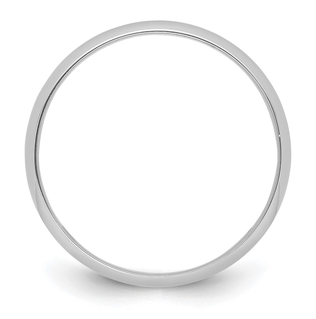 14k Yellow Or White Or Rose Gold Or Platinum Lightweight Half Round Wedding Band