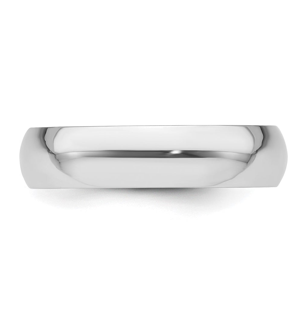 14k Yellow Or White Or Rose Gold Or Platinum Lightweight Half Round Wedding Band