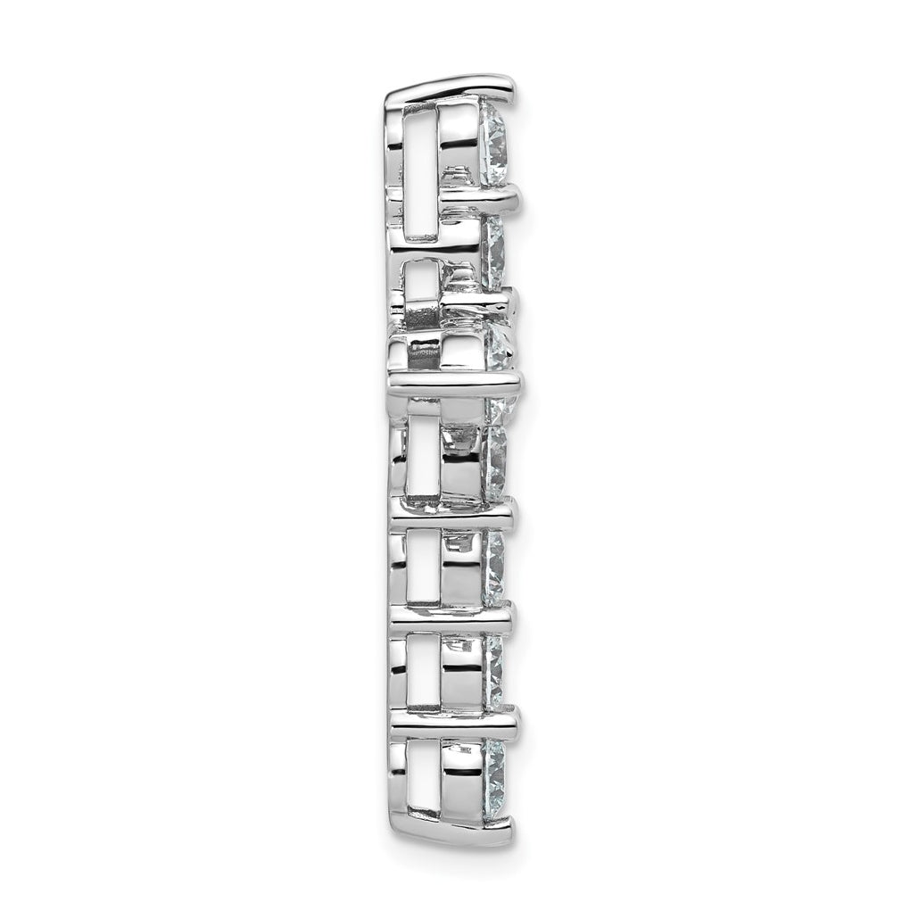 14k True Origin White Gold Lab Grown Diamond VS+ F+ Cross Pendant