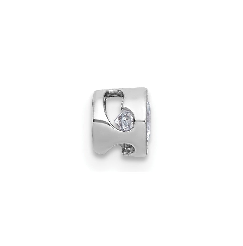 14K Yellow Or White Gold Lab Grown Diamond VS+ F+ Round Complete Bezel Set Chain Slide Pendant