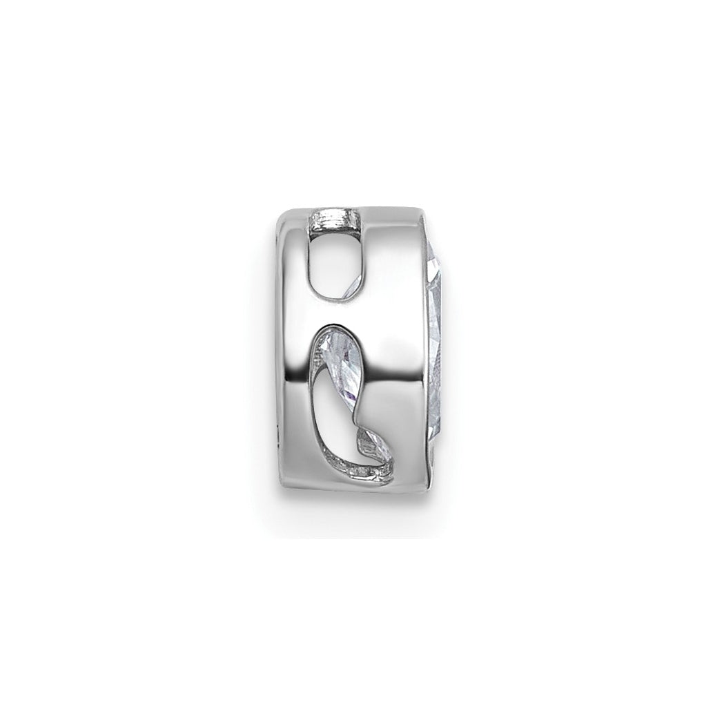14K Yellow Or White Gold Lab Grown Diamond VS+ F+ Oval Complete Bezel Set Chain Slide Pendant