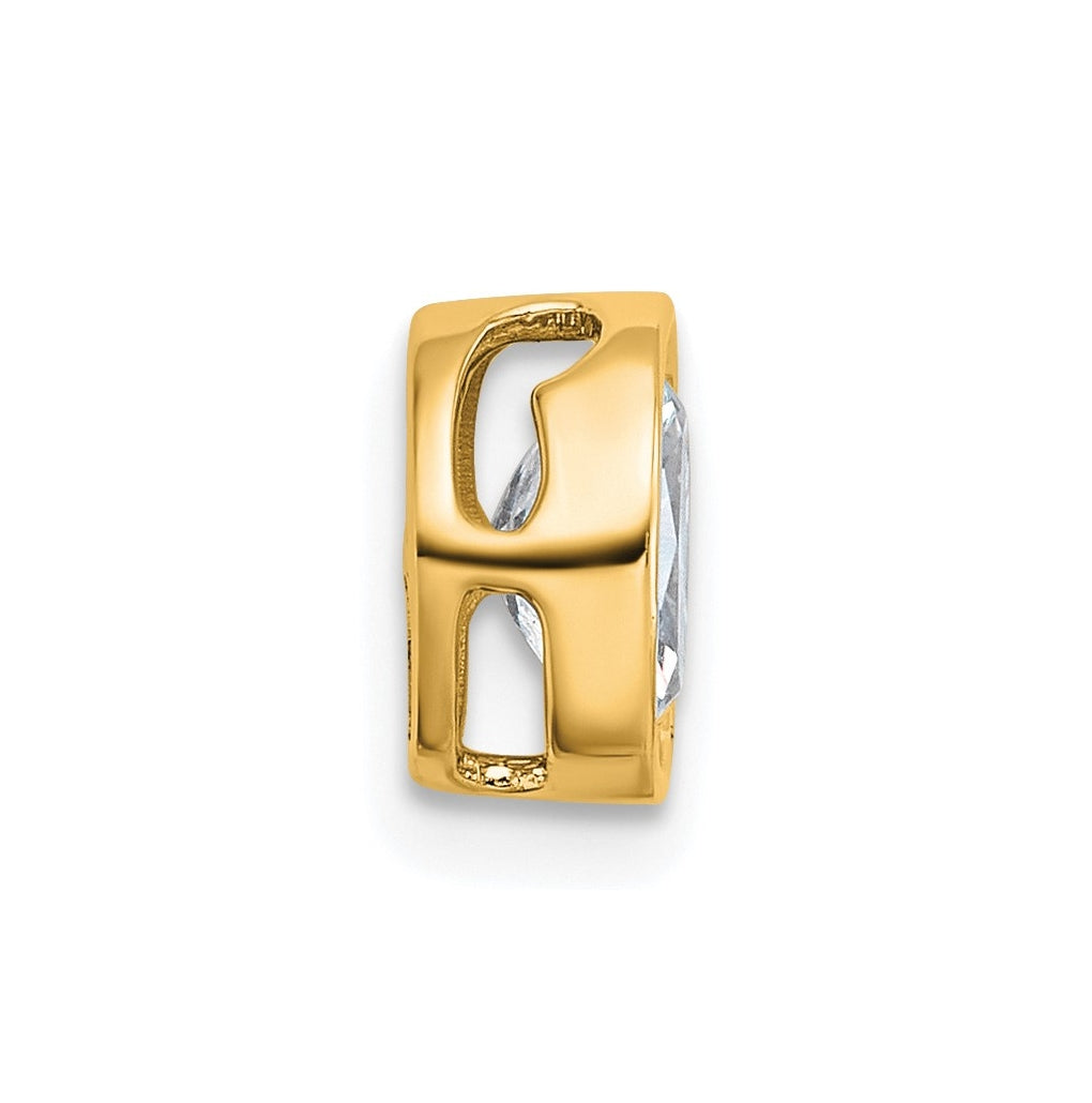 14K Yellow Or White Gold Lab Grown Diamond VS+ F+ Oval Complete Bezel Set Chain Slide Pendant