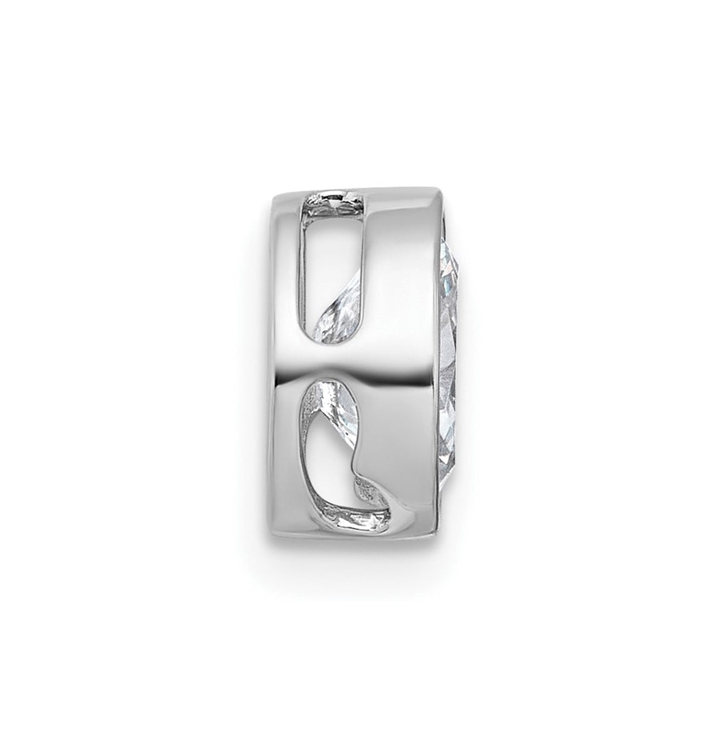 14K Yellow Or White Gold Lab Grown Diamond VS+ F+ Oval Complete Bezel Set Chain Slide Pendant