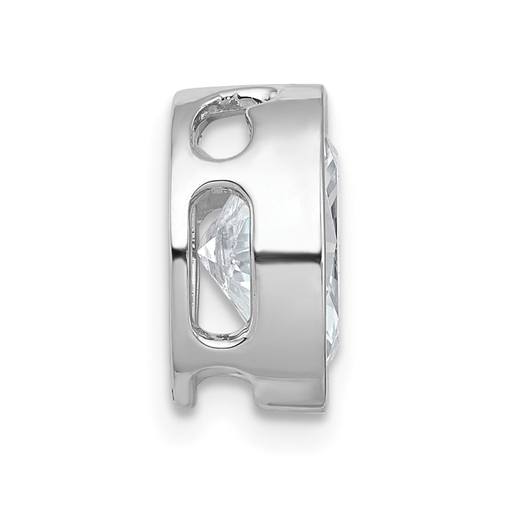 14K Yellow Or White Gold Certified Lab Grown Diamond VS+ F+ Oval Complete Bezel Set Chain Slide Pendant