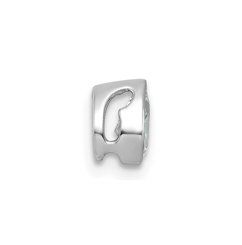 14K Yellow Or White Gold Lab Grown Diamond VS+ F+ Pear Complete Bezel Set Solitaire Chain Slide Pendant