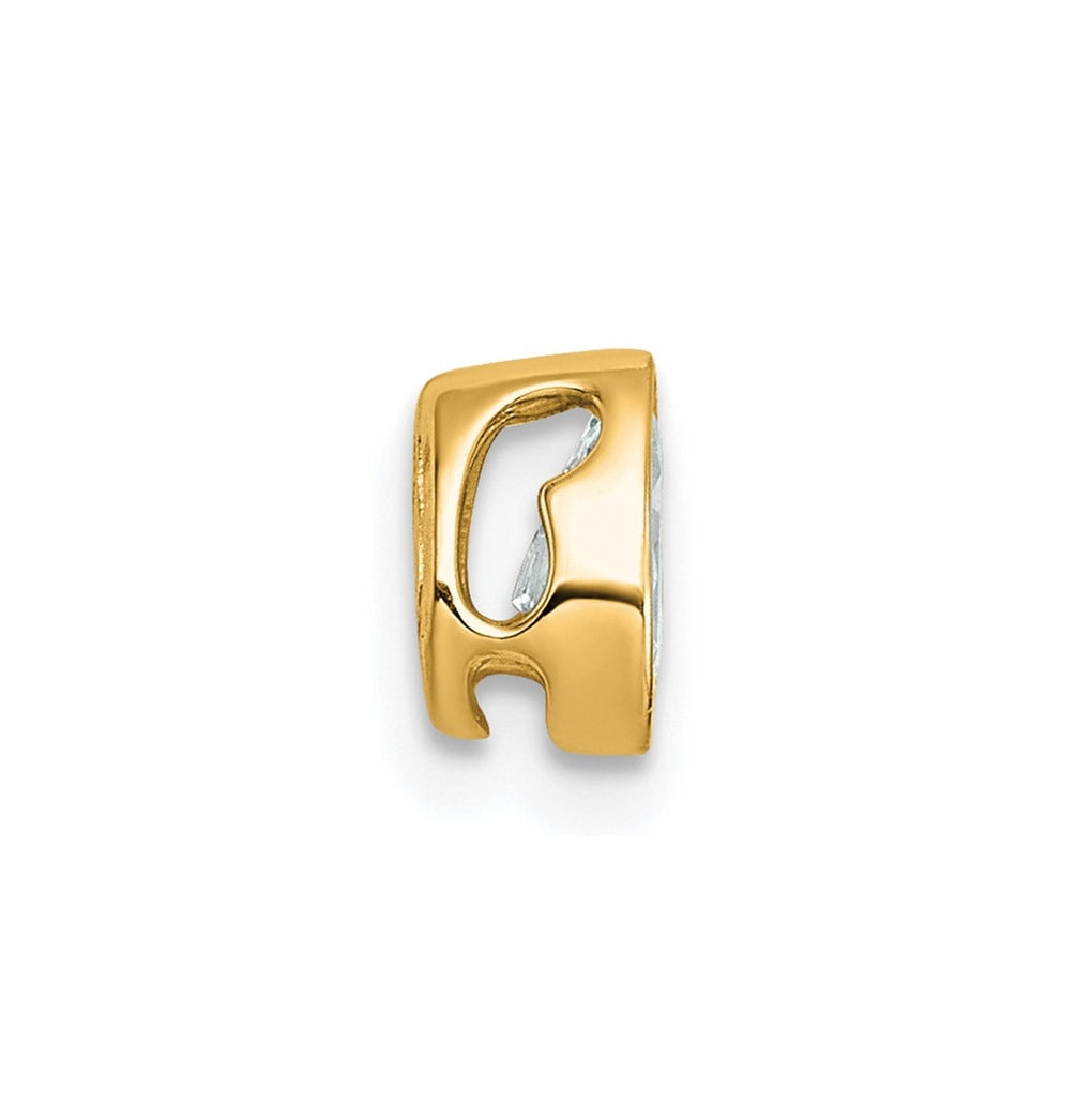 14K Yellow Or White Gold Lab Grown Diamond VS+ F+ Pear Complete Bezel Set Solitaire Chain Slide Pendant
