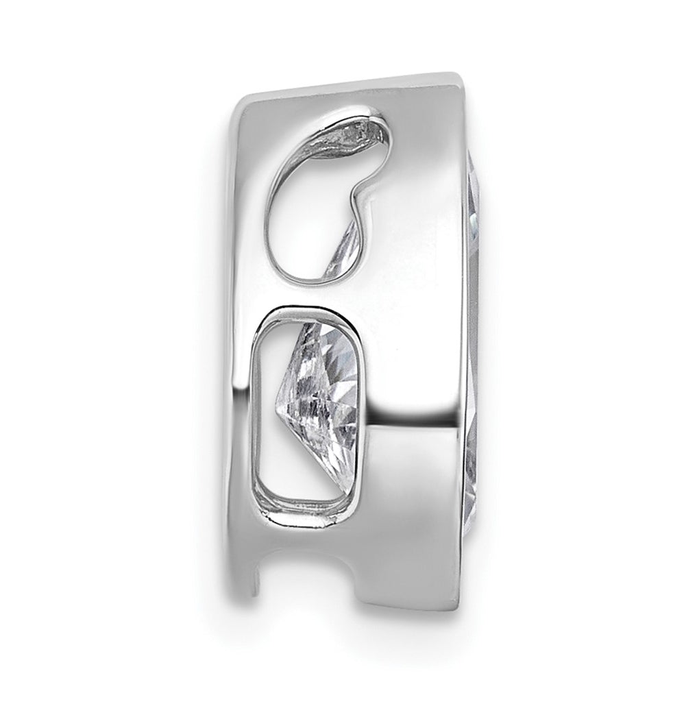 14K Yellow Or White Gold Certified Lab Grown Diamond VS+ F+ Pear Complete Bezel Set Solitaire Chain Slide Pendant