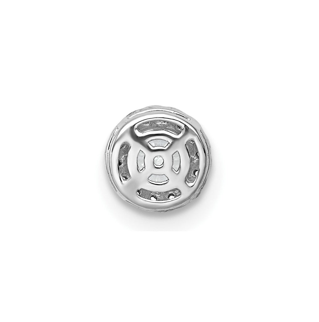 14K Yellow Or White Gold Lab Grown Diamond VS+ F+ Round Complete Halo Chain Slide Pendant
