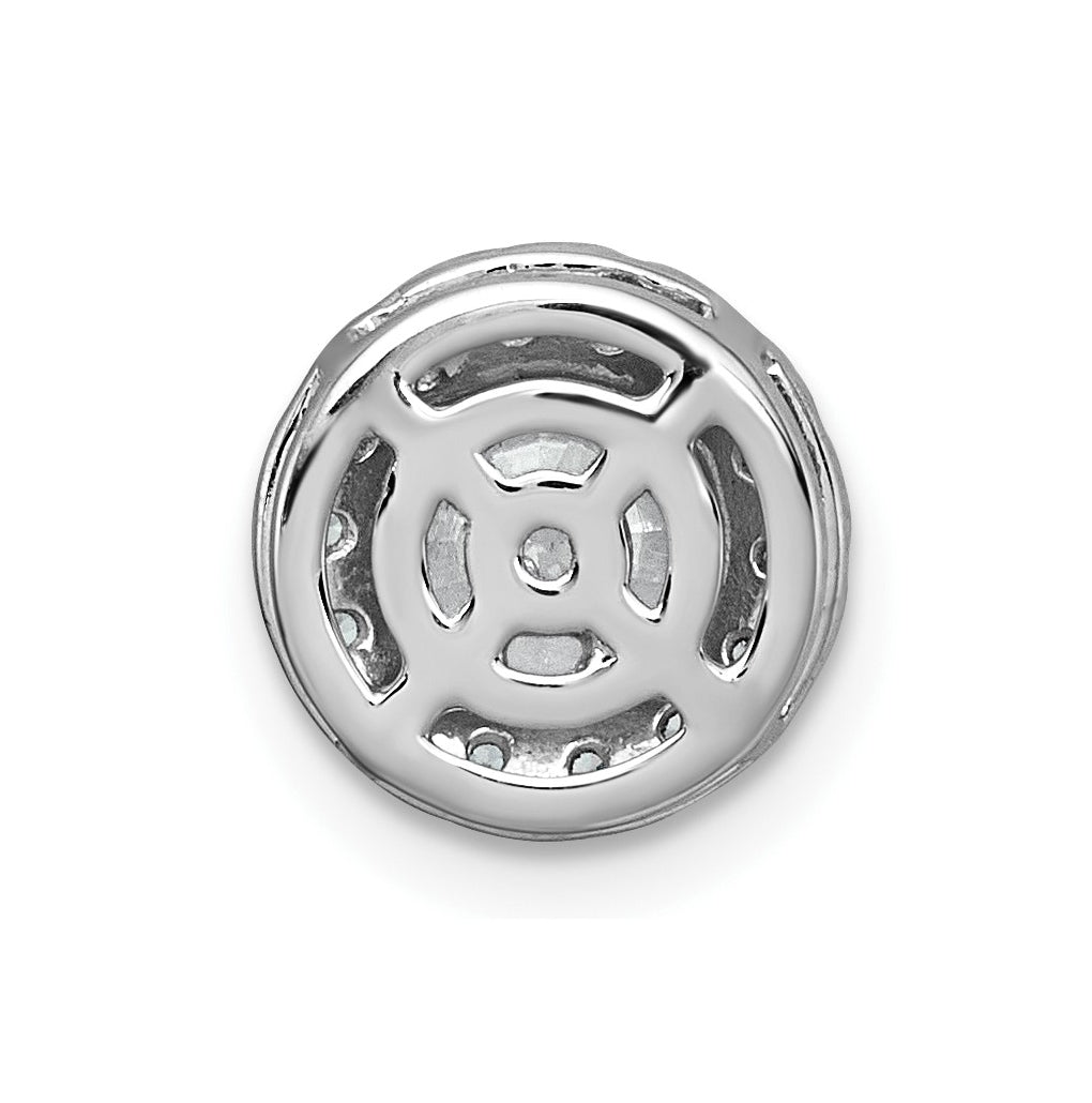 14K Yellow Or White Gold Certified Lab Grown Diamond VS+ F+ Round Complete Halo Chain Slide Pendant