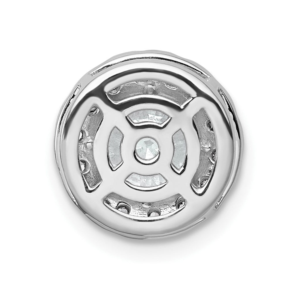 14K Yellow Or White Gold Certified Lab Grown Diamond VS+ F+ Round Complete Halo Chain Slide Pendant