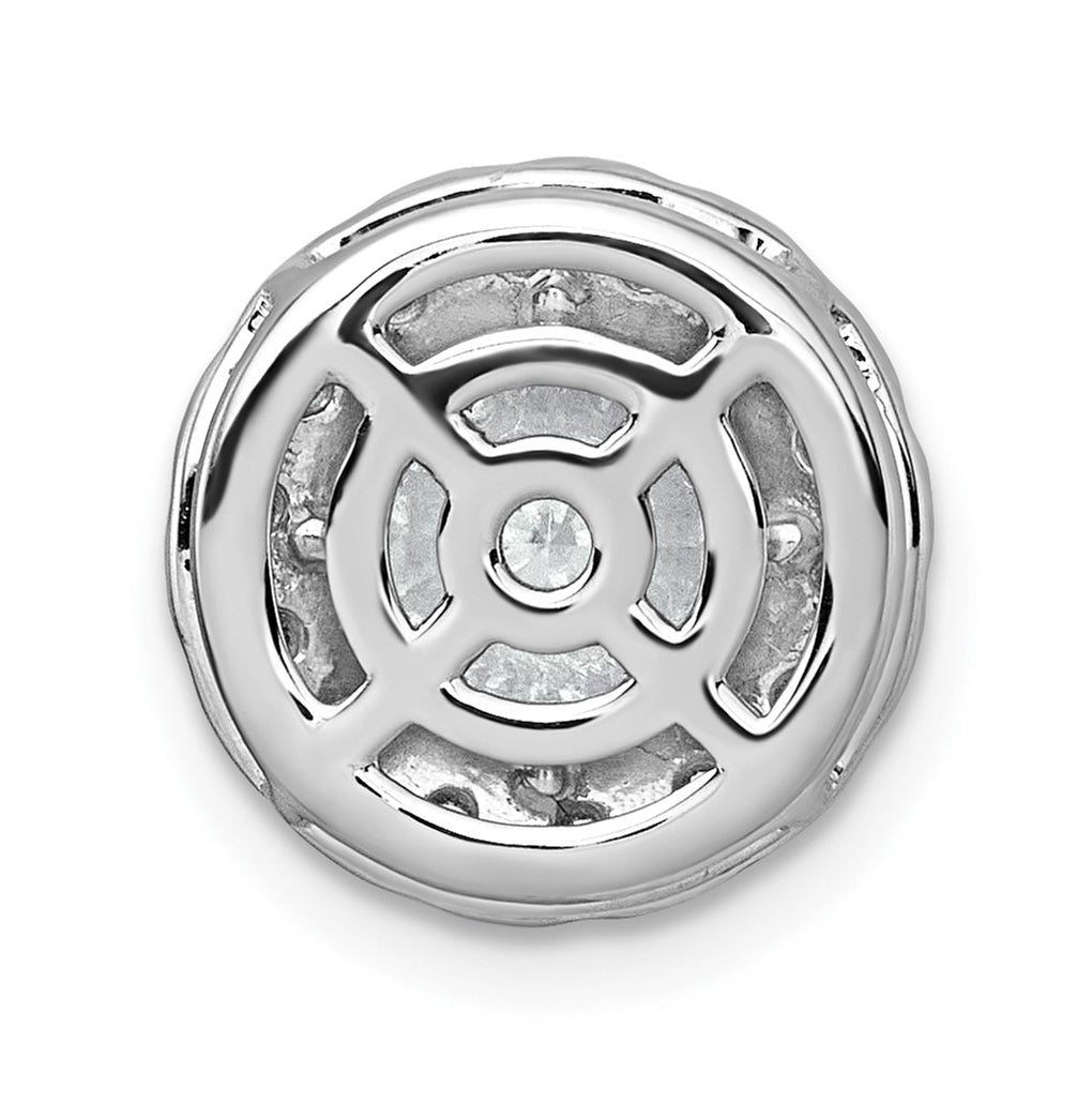 14K Yellow Or White Gold Lab Grown Diamond VS+ F+ Round Complete Halo Chain Slide Pendant