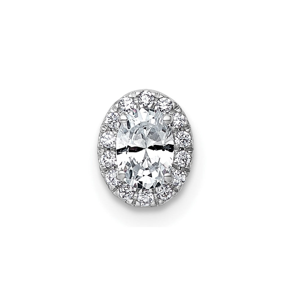 14K Yellow Or White Gold Lab Grown Diamond VS+ F+ Round Complete Halo Chain Slide Pendant