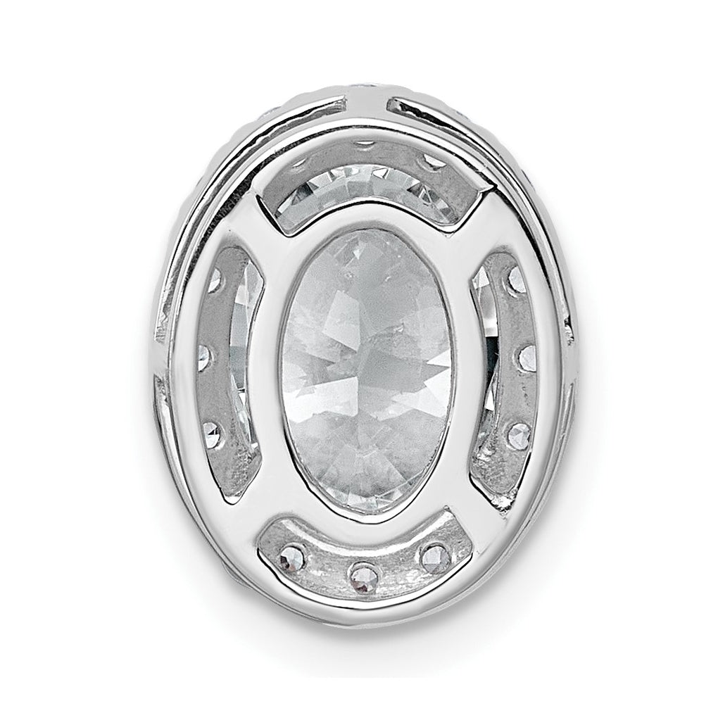 14K Yellow Or White Gold Certified Lab Grown Diamond VS+ F+ Round Complete Halo Chain Slide Pendant