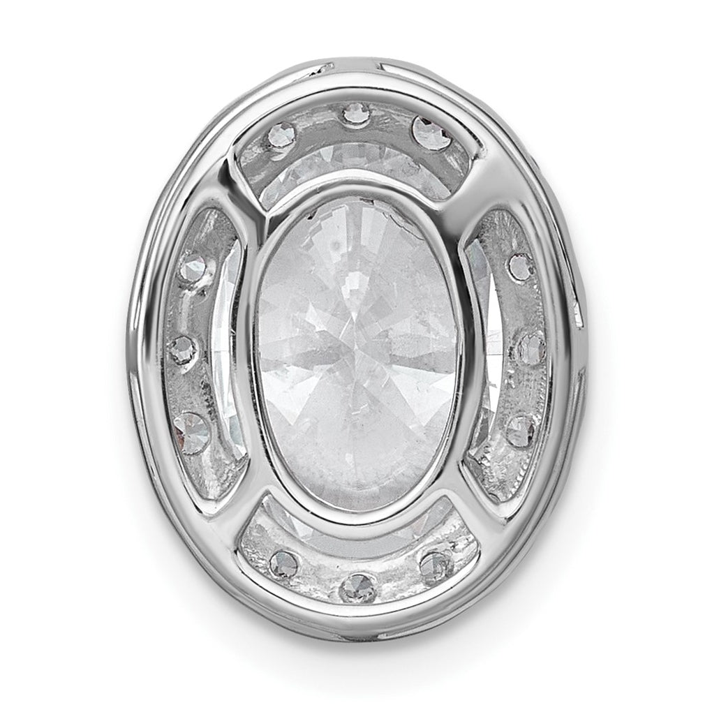14K Yellow Or White Gold Lab Grown Diamond VS+ F+ Round Complete Halo Chain Slide Pendant