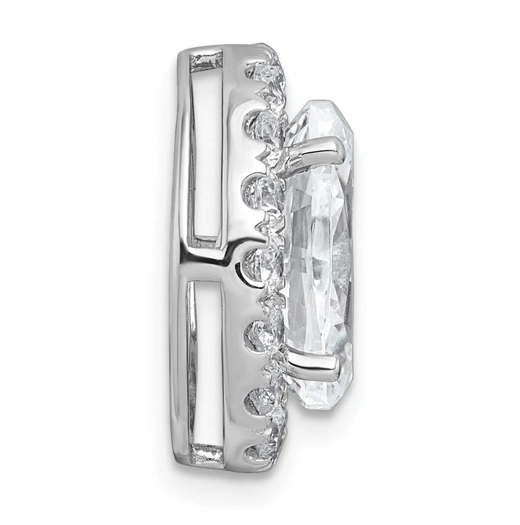 14K Yellow Or White Gold Certified Lab Grown Diamond VS+ F+ Round Complete Halo Chain Slide Pendant