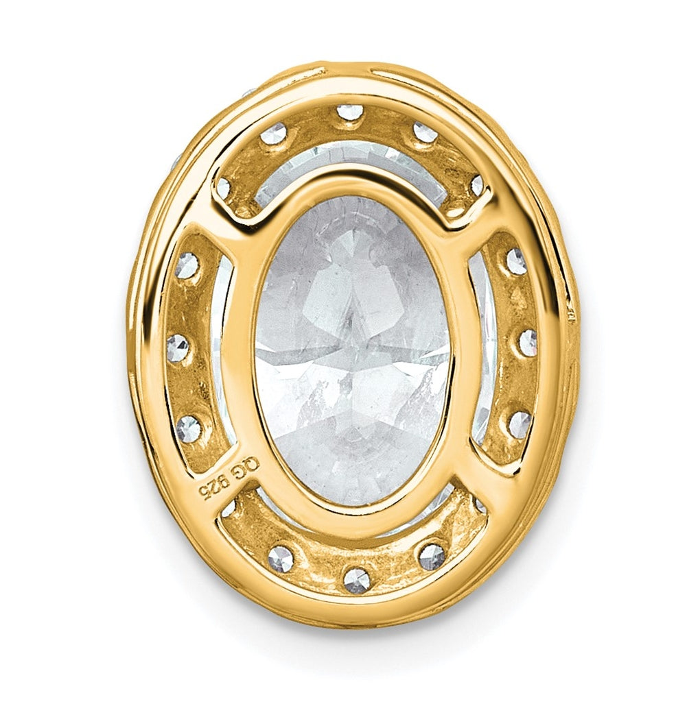 14K Yellow Or White Gold Certified Lab Grown Diamond VS+ F+ Round Complete Halo Chain Slide Pendant