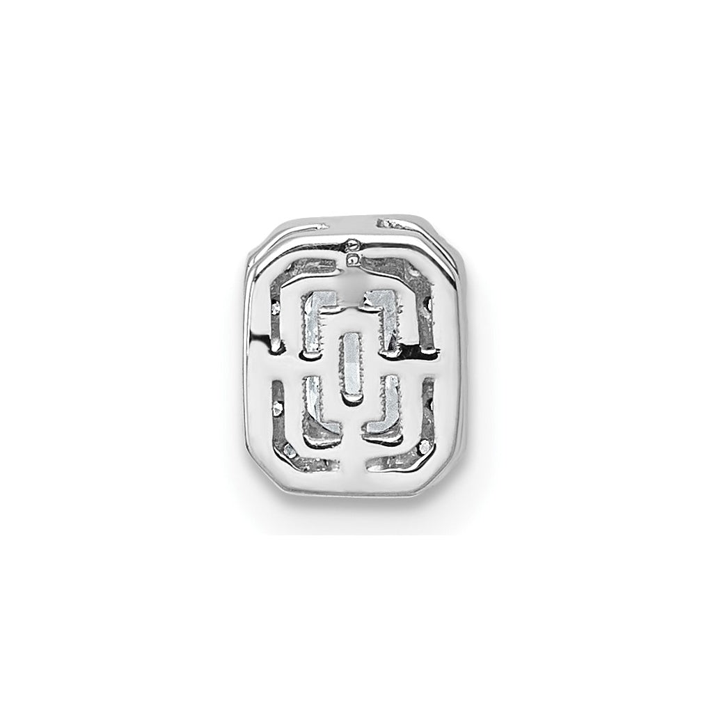 14K Yellow Or White Gold Lab Grown Diamond VS+ F+ Radiant Complete Halo Chain Slide Pendant