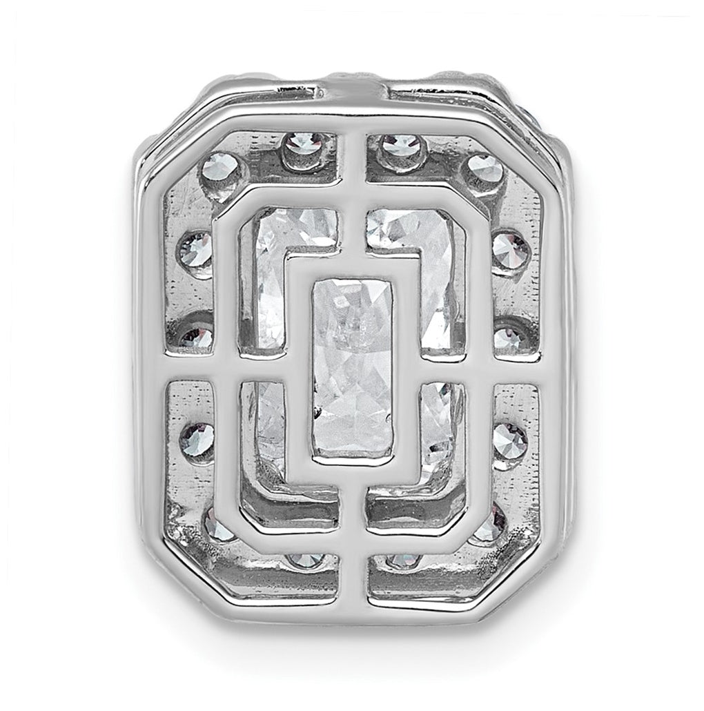 14K Yellow Or White Gold Lab Grown Diamond VS+ F+ Radiant Complete Halo Chain Slide Pendant