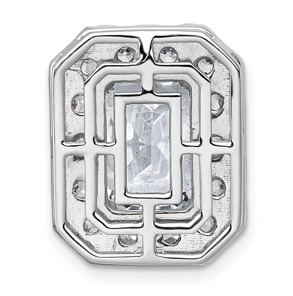 14K Yellow Or White Gold Certified Lab Grown Diamond VS+ F+ Radiant Complete Halo Chain Slide Pendant