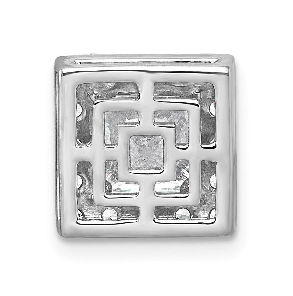 14K Yellow Or White Gold Certified Lab Grown Diamond VS+ F+ Princess Complete Halo Chain Slide Pendant