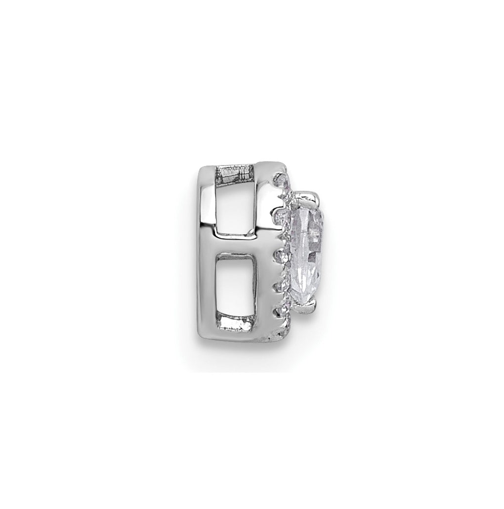 14K Yellow Or White Gold Lab Grown Diamond VS+ F+ Heart Complete Halo Chain Slide Pendant