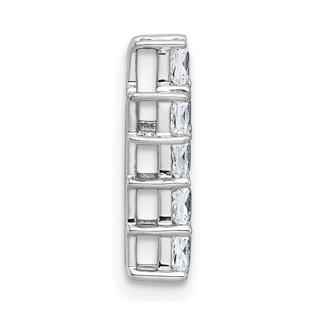 14k White Gold 5/8 carat Lab Grown Diamond VS+ F+ Complete Cross Chain Slide Pendant