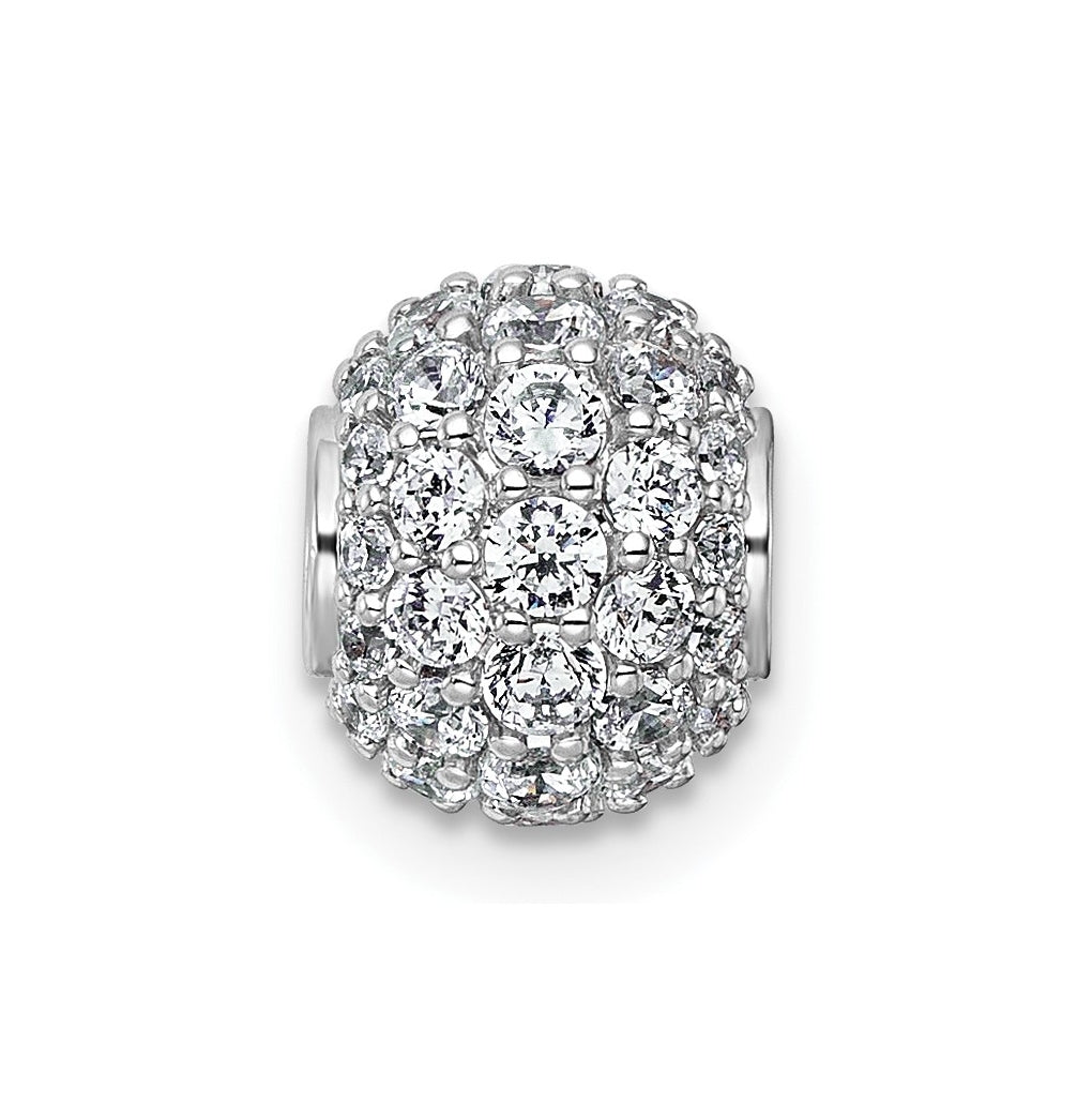 14k White Gold 1 carat Lab Grown Diamond VS+ F+ Complete Sphere Slide Pendant