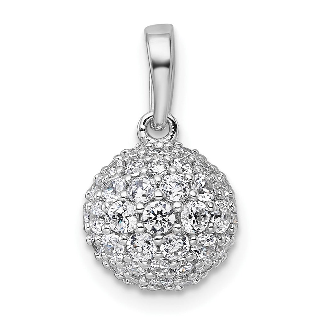 14k White Gold 1 1/2 carat Lab Grown Diamond VS+ F+ Complete Sphere Pendant