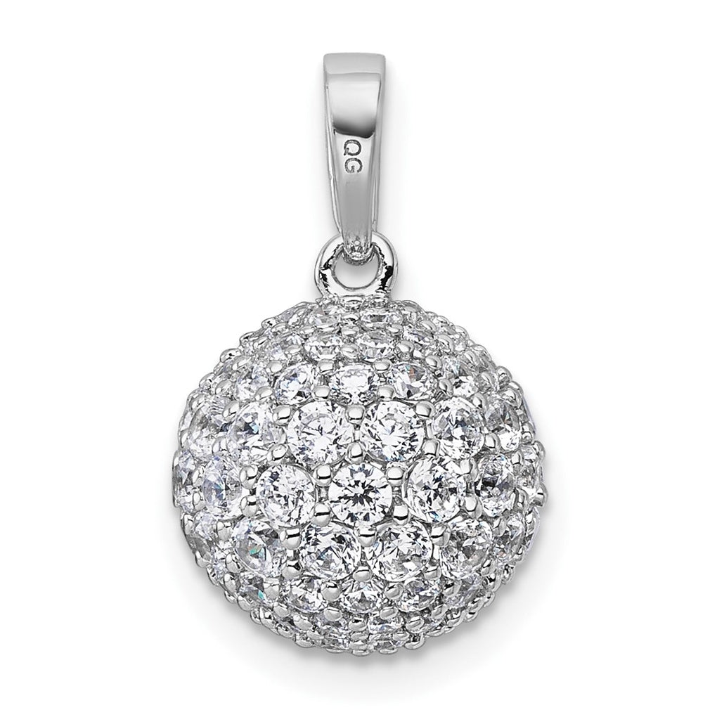 14k White Gold 2 1/8 carat Lab Grown Diamond VS+ F+ Complete Sphere Pendant