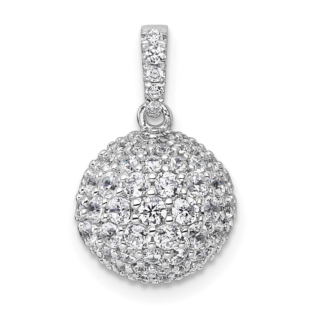 14k White Gold 2 1/8 carat Lab Grown Diamond VS+ F+ Complete Sphere Pendant