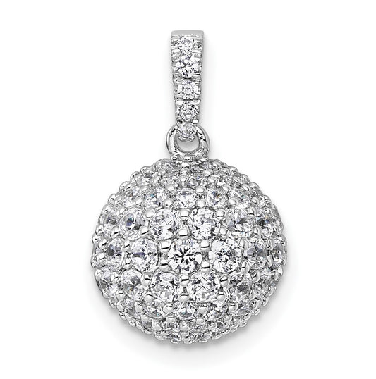 14k White Gold 2 1/8 carat Lab Grown Diamond VS+ F+ Complete Sphere Pendant