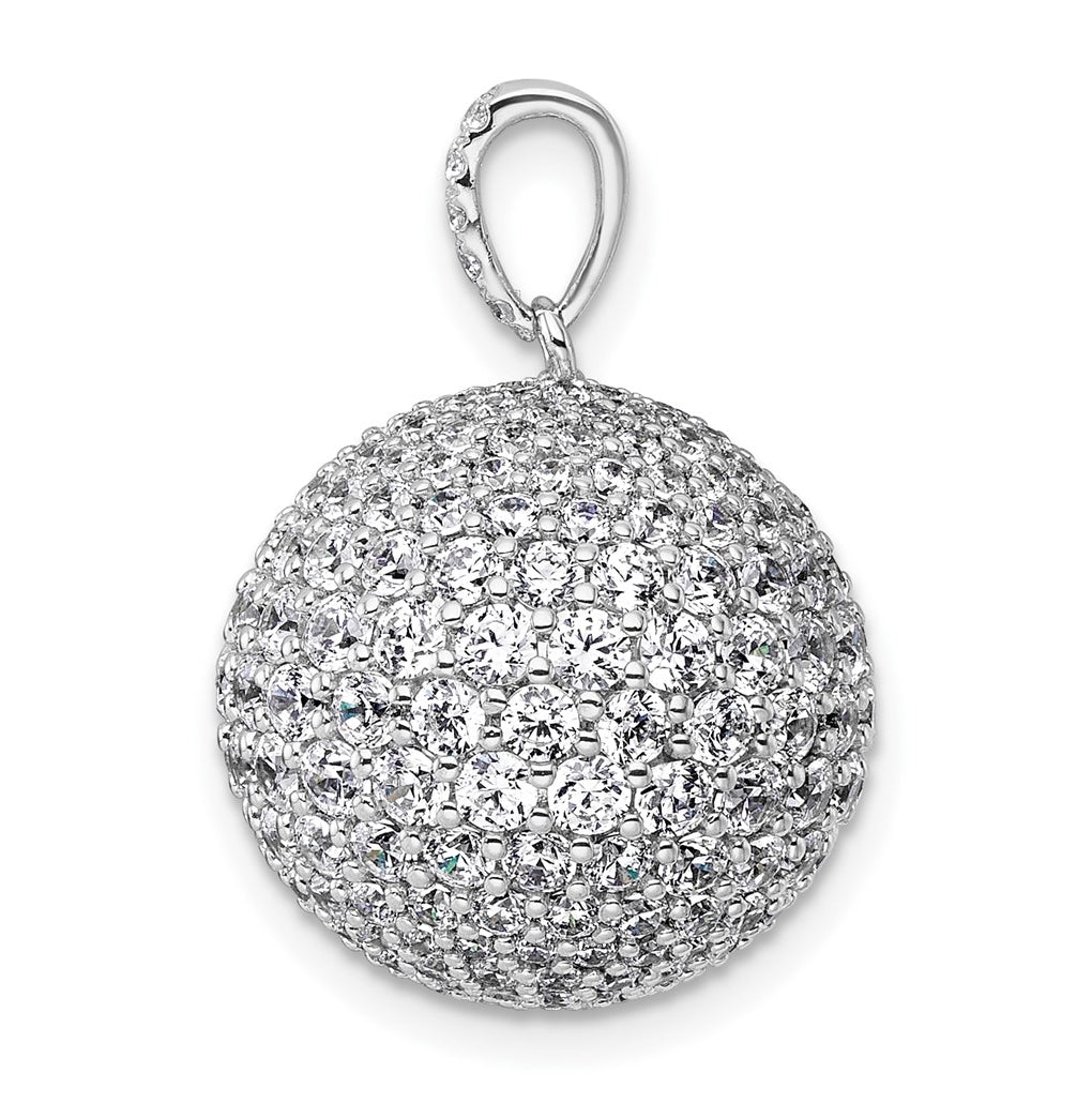 14k White Gold 4 5/8 carat Lab Grown Diamond VS+ F+ Complete Sphere Pendant