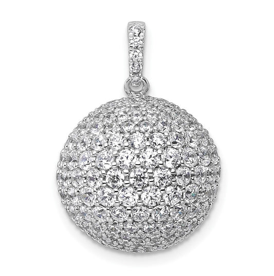 14k White Gold 4 5/8 carat Lab Grown Diamond VS+ F+ Complete Sphere Pendant
