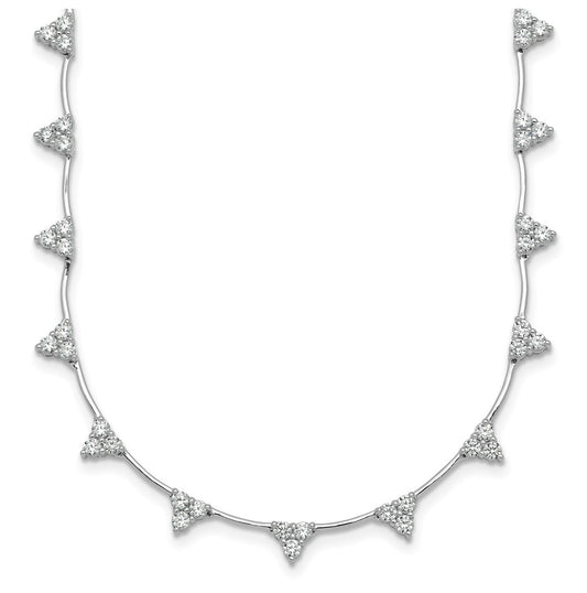 14k White Gold 2 1/8 carat Lab Grown Diamond VS+ F+ Complete 18 inch Fashion Tennis Necklace